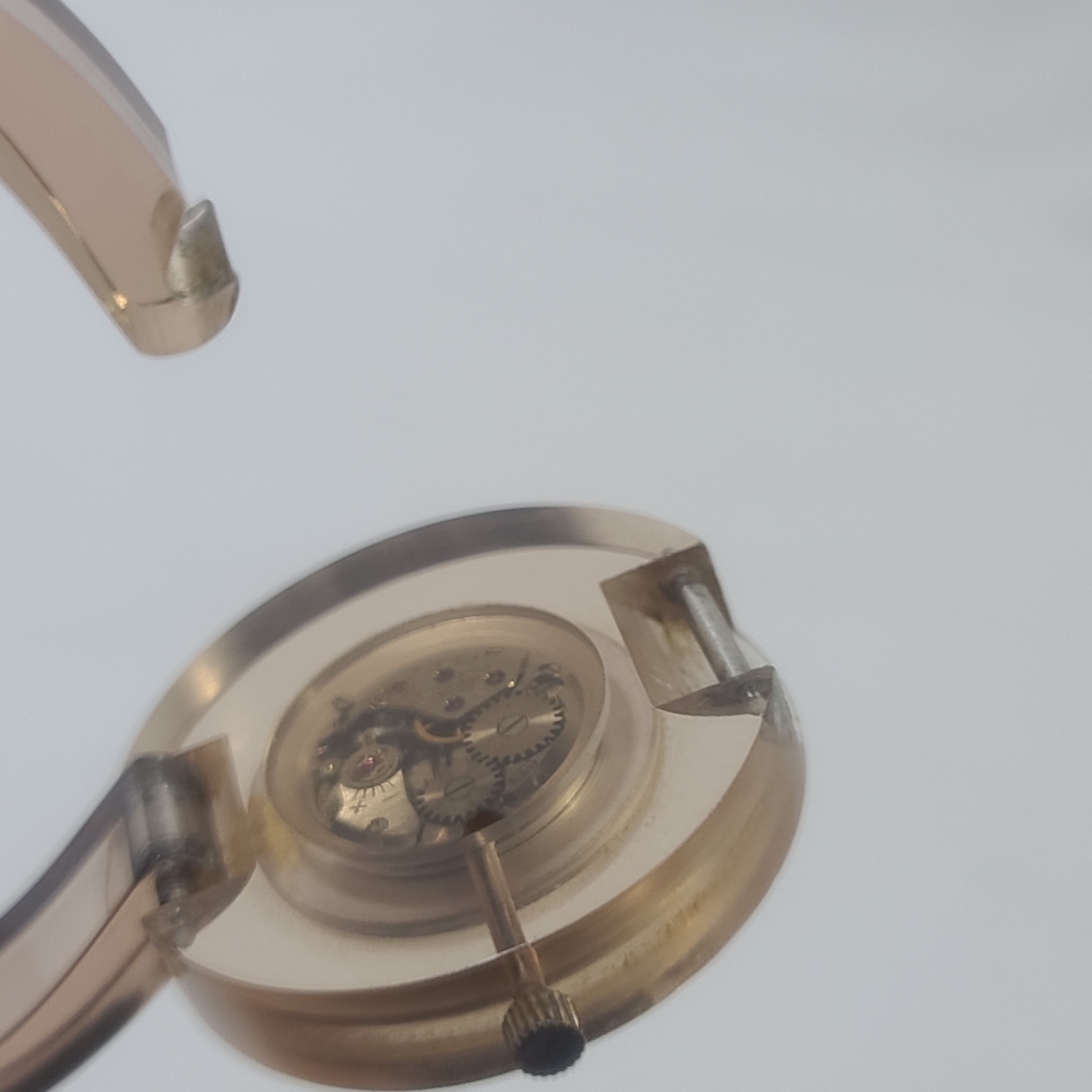 Rare Vintage Gucci Italy Women's Swiss Made Lucite Bangle Manual Wind Up Watch - Picture 10 of 14